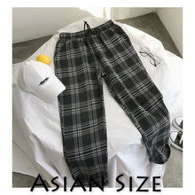 Load image into Gallery viewer, Privathinker Men Women Korean Black Plaid Casual Pants 2019 Mens Streetwear Harem Pants Male Checkered Trousers Plus Size
