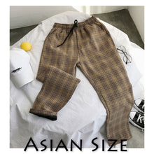 Load image into Gallery viewer, Privathinker Men Women Korean Black Plaid Casual Pants 2019 Mens Streetwear Harem Pants Male Checkered Trousers Plus Size
