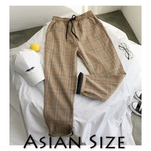 Load image into Gallery viewer, Privathinker Men Women Korean Black Plaid Casual Pants 2019 Mens Streetwear Harem Pants Male Checkered Trousers Plus Size
