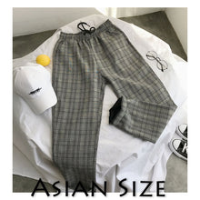 Load image into Gallery viewer, Privathinker Men Women Korean Black Plaid Casual Pants 2019 Mens Streetwear Harem Pants Male Checkered Trousers Plus Size
