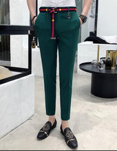 Load image into Gallery viewer, Mens Social Pants White Pants Mens British Style Trousers Mens Green Pants Office Dress Slim Fit Tight Red Social Club Pink 2020
