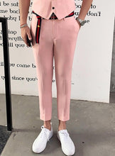 Load image into Gallery viewer, Mens Social Pants White Pants Mens British Style Trousers Mens Green Pants Office Dress Slim Fit Tight Red Social Club Pink 2020
